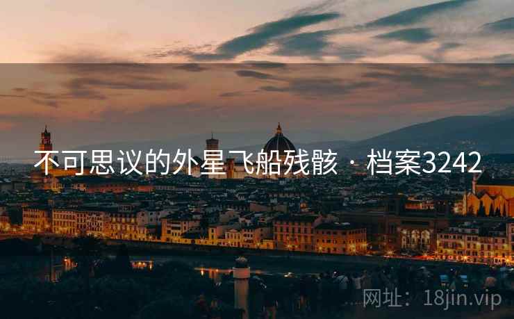不可思议的外星飞船残骸 · 档案3242