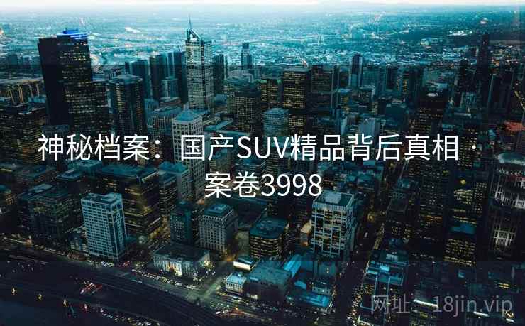 神秘档案：国产SUV精品背后真相 · 案卷3998